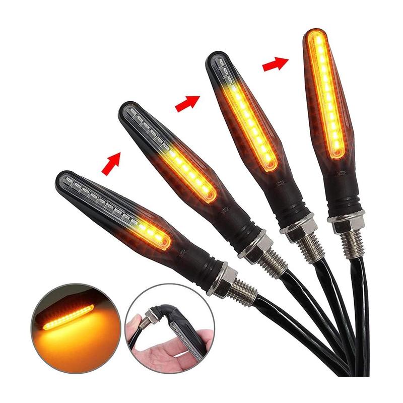 とし 2点セット KIT 4 Setas Sequenciais Modelo P25B Slim / Palito Para Moto